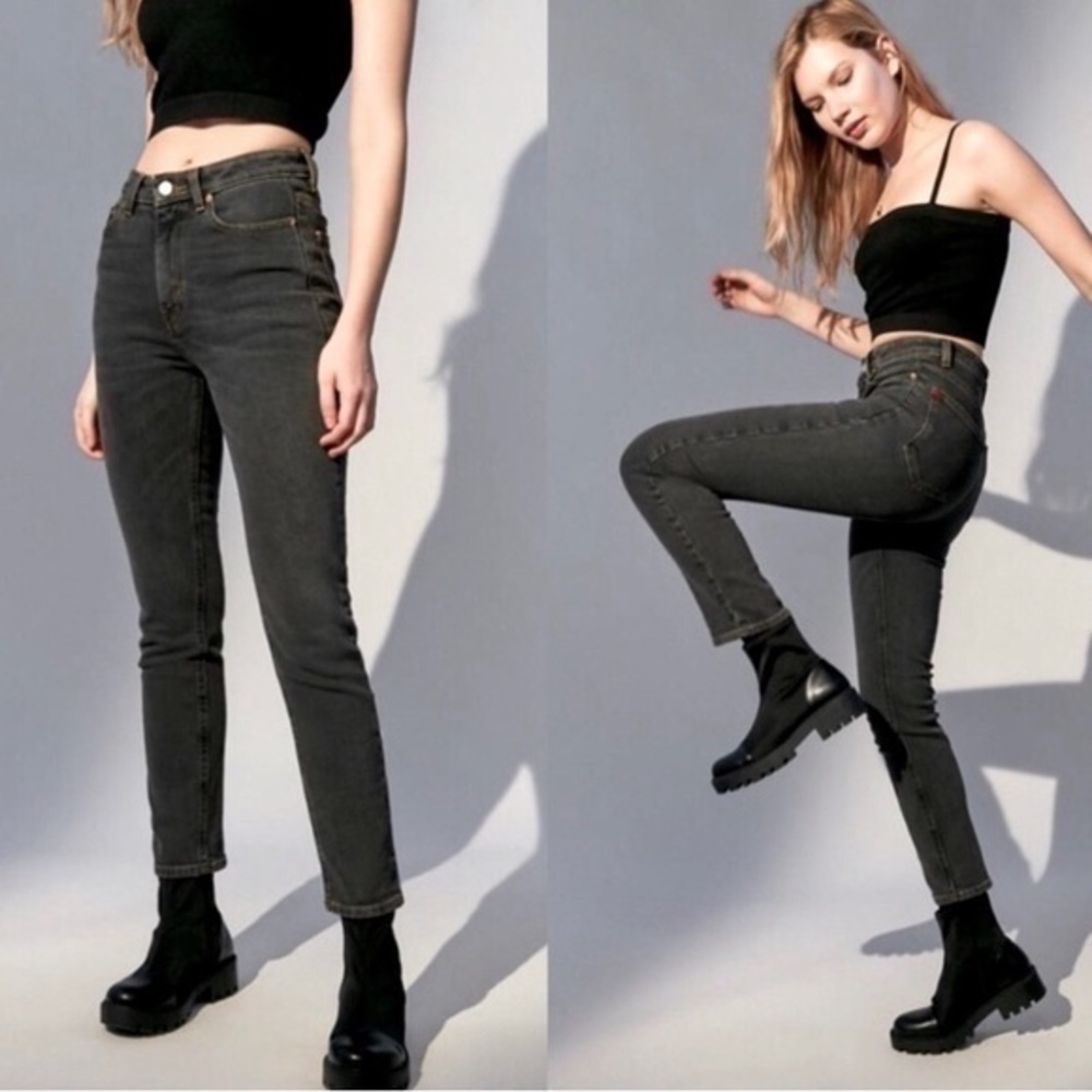 BDG Urban Outfitters Girlfriend High Rise Faded Black Jeans Women’s Size 24 00